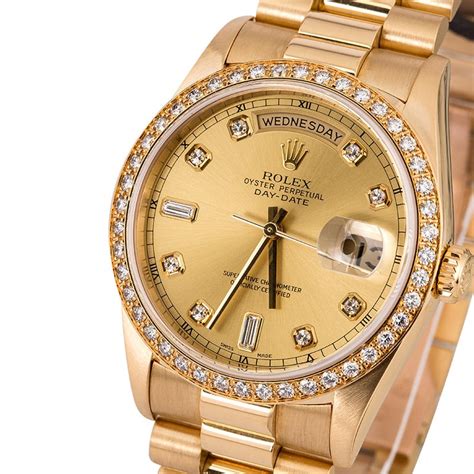 rolex presidential black face diamond encrusted|bob's rolex president 18238.